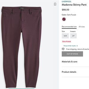 Liverpool Madonna Skinny Pant
